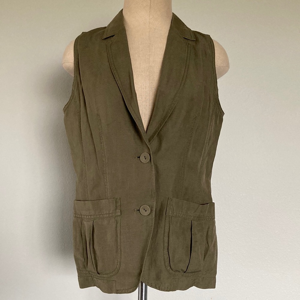 J. Jill, XS, silk/linen blend vest